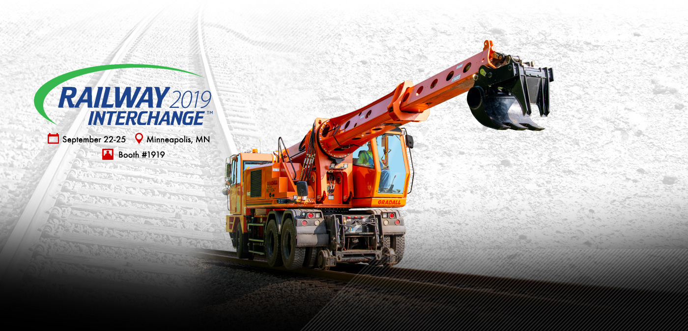 Gradall Railway Maintenance Machines at Railway Interchange 